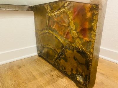 Silas Seandel EXCEPTIONAL SILAS SEANDEL PATCHWORK METALS COFFEE TABLE