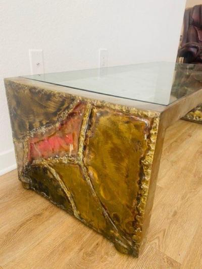 Silas Seandel EXCEPTIONAL SILAS SEANDEL PATCHWORK METALS COFFEE TABLE