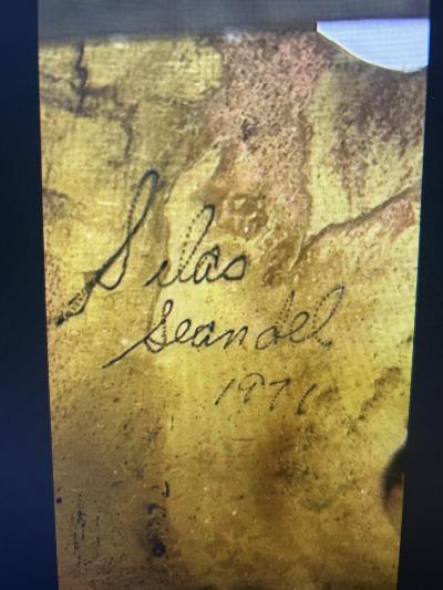 Silas Seandel Excellent Silas Seandel Brutalist Torch Cut Nail Coffee Table Mid Century Modern