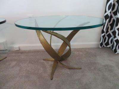 Silas Seandel Exceptional Pair of Brutalist Side End Tables by Silas Seandel Midcentury