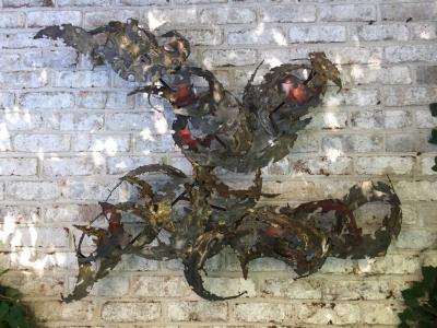 Silas Seandel Important Oversized Silas Seandel Iron Wall Sculpture