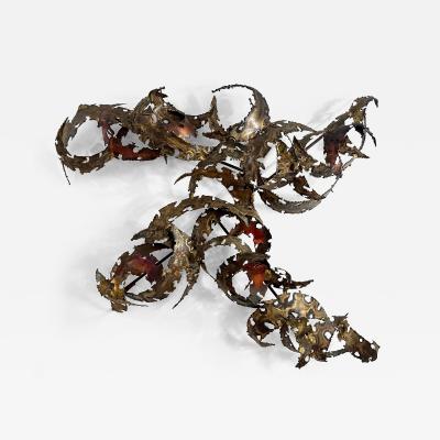 Silas Seandel Important Oversized Silas Seandel Torch cut Iron Wall Sculpture