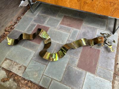 Silas Seandel Large Bronze Silas Seandel Ribbon Wall Sculpture Mid Century Modern