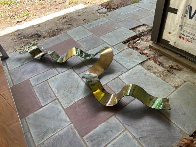 Silas Seandel Large Bronze Silas Seandel Ribbon Wall Sculpture Mid Century Modern