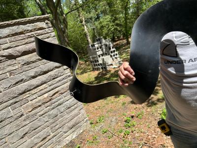 Silas Seandel Large Bronze Silas Seandel Ribbon Wall Sculpture Mid Century Modern