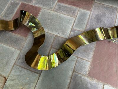 Silas Seandel Large Bronze Silas Seandel Ribbon Wall Sculpture Mid Century Modern