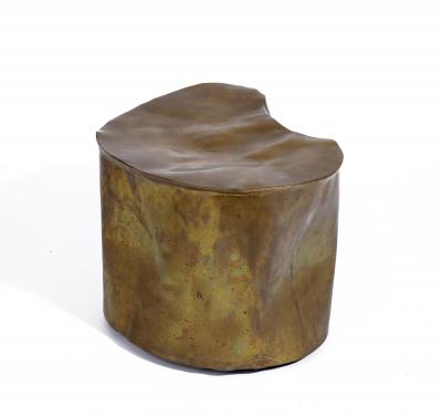 Silas Seandel Pair of Sculptural Brass Side Tables by Silas Seandel USA 1970s