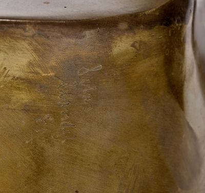 Silas Seandel Pair of Sculptural Brass Side Tables by Silas Seandel USA 1970s