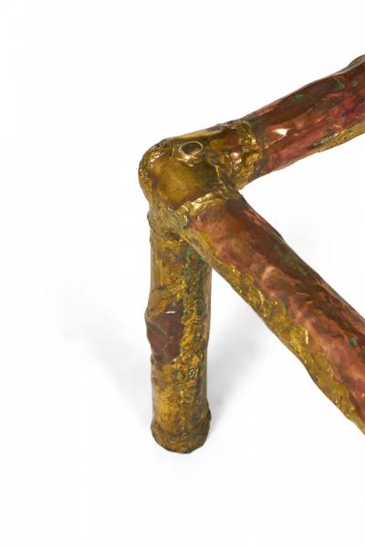 Silas Seandel Silas Seandel American Brutalist Mixed Metals Cocktail Coffee Table Frame