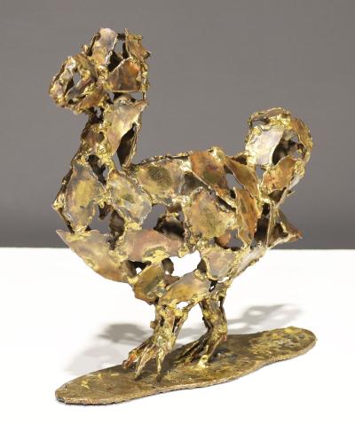 Silas Seandel Silas Seandel Brutalist Bird Sculpture Signed