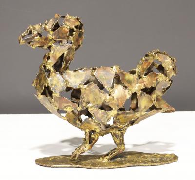 Silas Seandel Silas Seandel Brutalist Bird Sculpture Signed