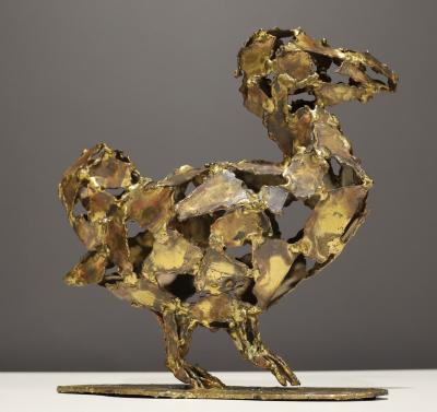 Silas Seandel Silas Seandel Brutalist Bird Sculpture Signed