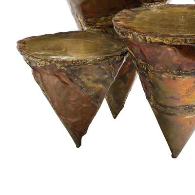 Silas Seandel Silas Seandel Clustered Cocktail Table Brass and Copper Signed