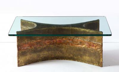 Silas Seandel Silas Seandel Coffee Table Bronze Brass Copper Glass