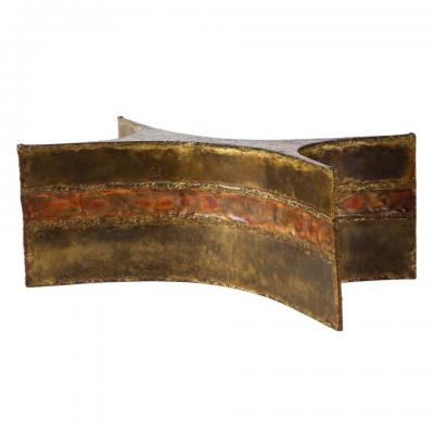 Silas Seandel Silas Seandel Coffee Table Bronze Brass Copper Glass