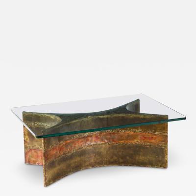 Silas Seandel Silas Seandel Coffee Table Bronze Brass Copper Glass