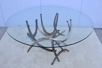Silas Seandel Silas Seandel Cut Steel And Bronze Ortago Dining Table