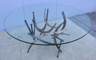 Silas Seandel Silas Seandel Cut Steel And Bronze Ortago Dining Table