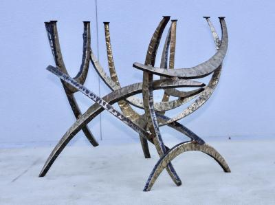 Silas Seandel Silas Seandel Cut Steel And Bronze Ortago Dining Table