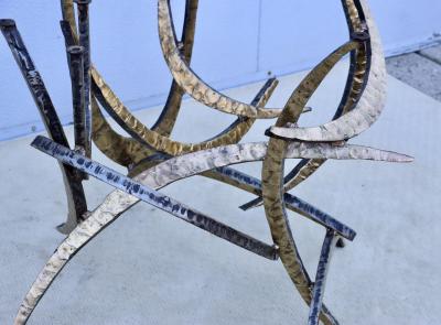 Silas Seandel Silas Seandel Cut Steel And Bronze Ortago Dining Table