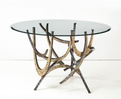 Silas Seandel Silas Seandel Cut Steel And bronze 1979 Ortega Dining table