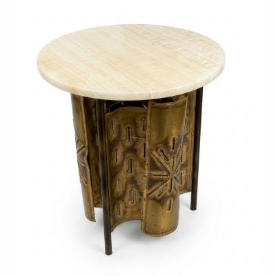 Silas Seandel Silas Seandel Style Brutalist Illuminating Mid Century Side Table