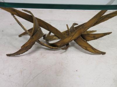 Silas Seandel Silas Seandel Style Brutalist Torch Cut Coffee Table Mid Century Modern