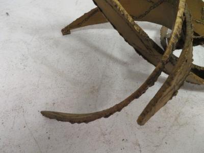 Silas Seandel Silas Seandel Style Brutalist Torch Cut Coffee Table Mid Century Modern