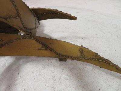 Silas Seandel Silas Seandel Style Brutalist Torch Cut Coffee Table Mid Century Modern