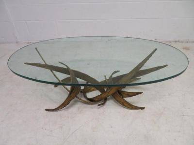 Silas Seandel Silas Seandel Style Brutalist Torch Cut Coffee Table Mid Century Modern