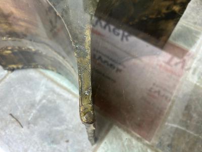 Silas Seandel Stunning Silas Seandel Brutalist Mixed Metal Coffee Table Mid Century