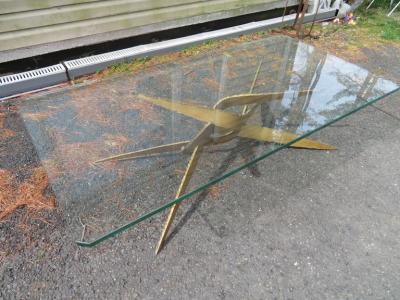Silas Seandel Stylish Silas Seandel Style Torch Cut Steel Coffee Table 1970s