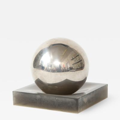 Silver Ball on Lucite Base
