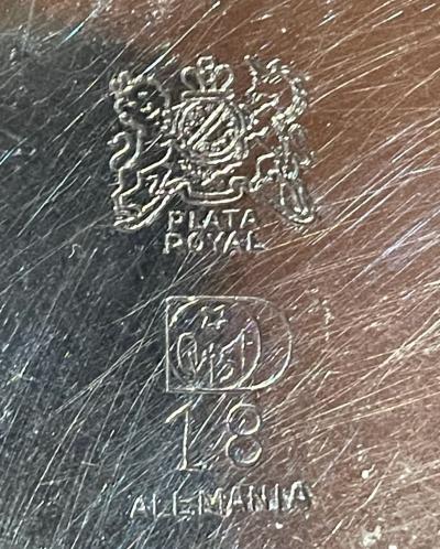 Silver Champagne Cooler with Ebony Black Handles