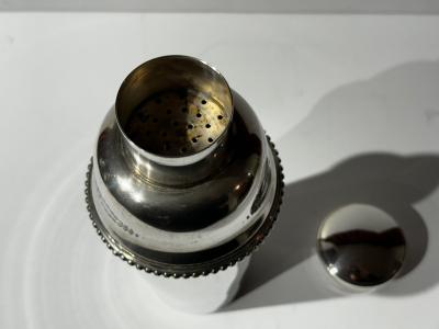 Silver Cocktail Shaker with Silver Beading Detail