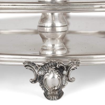 Silver Jewish multi tiered Passover Seder tray