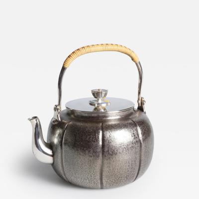 Silver Kettle with Enamel 1920s