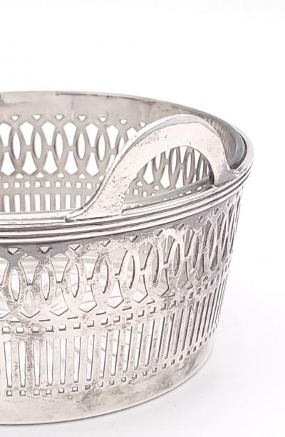 Silver Plate Basket with Glass Liner England circa 1930