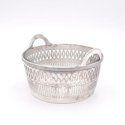 Silver Plate Basket with Glass Liner England circa 1930