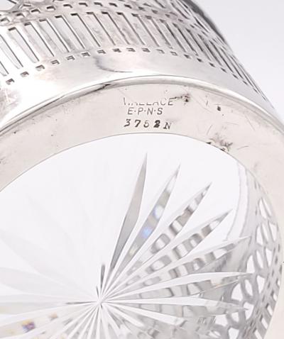 Silver Plate Basket with Glass Liner England circa 1930