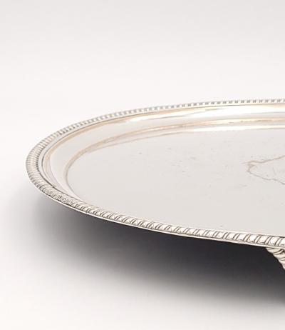 Silver Plate English Salver in Georgian Style circa 1900