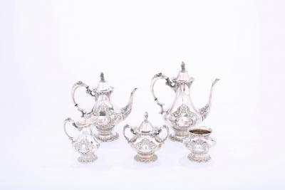 Silver Plate Five Piece Tea Coffee Service