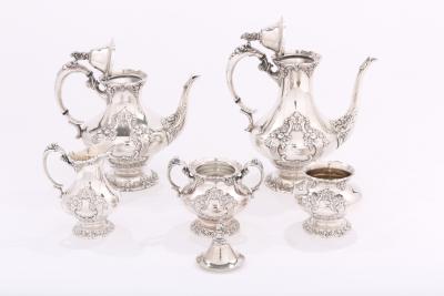 Silver Plate Five Piece Tea Coffee Service