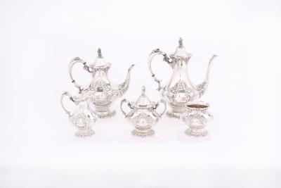 Silver Plate Five Piece Tea Coffee Service