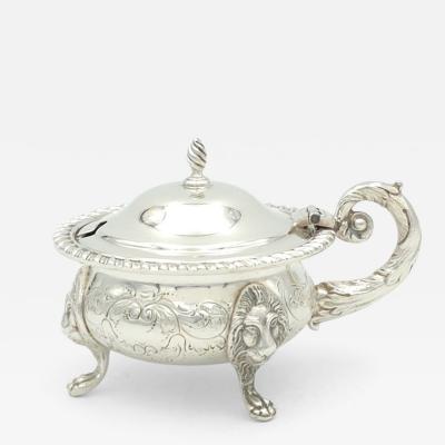 Silver Plate Mustard Pot England circa 1940