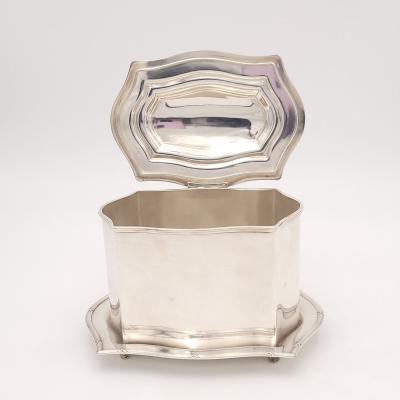 Silver Plate Tea Caddy Scotland circa 1920
