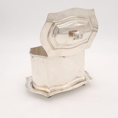 Silver Plate Tea Caddy Scotland circa 1920