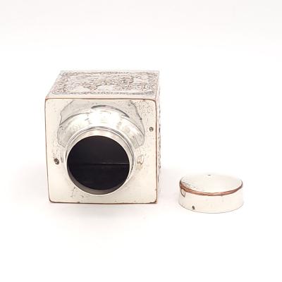 Silver Plate on Copper Tea Caddy Dutch circa 1830