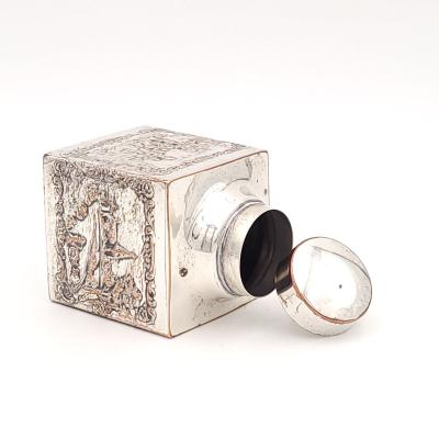 Silver Plate on Copper Tea Caddy Dutch circa 1830