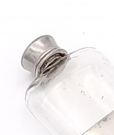 Silver Plated Crystal Flask circa 1940